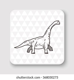 Brontosaurus dinosaur doodle