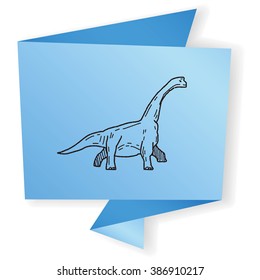 Brontosaurus dinosaur doodle