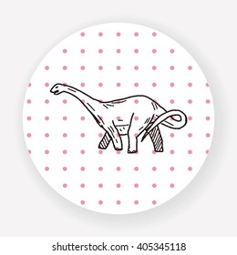 Brontosaurus dinosaur doodle
