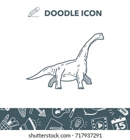 Brontosaurus dinosaur doodle