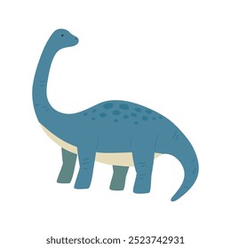 Brontosaurus, Dinosaur icon, cute cartoon illustration