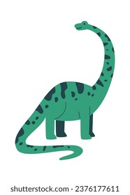 Brontosaurus Dinosaur Standing Vector Illustration