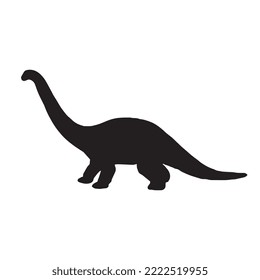 Brontosaurus Dinosaur Vector Illustration Silhouette