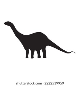 Brontosaurus Dinosaur Vector Illustration Silhouette