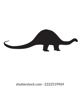 Brontosaurus Dinosaur Vector Illustration Silhouette
