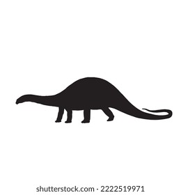 Brontosaurus Dinosaur Vector Illustration Silhouette