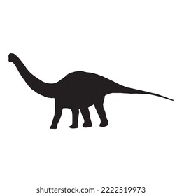 Brontosaurus Dinosaur Vector Illustration Silhouette