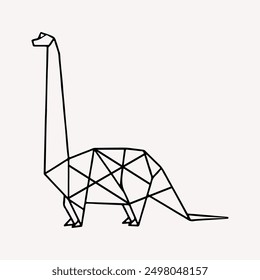 Brontosaurus Geometric Polygonal, Eps, Png, Cutting File, Digital File, Dinosaur Clipart, Cricut, Silhouette, Instant Download, Vector Files for Cricut