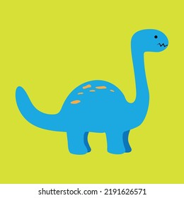Brontosauro, ilustración, vector, vista lateral