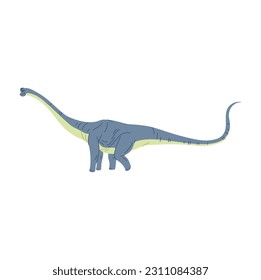Brontosaurus isolated cartoon tyrannosaurus with long neck. Vector apatosaurus Brontosaurus big lizard. Childish dino, dinosaur animal game personage