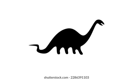 Brontosaurus silhouette, high quality vector