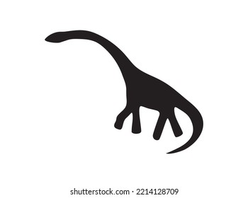 brontosaurus vector silhouette isolated on white