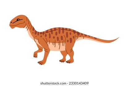 Brontosaurus yahnahpin, funny baby dino kids toy. Vector brontosaurus parvus, big lizard. Tyrannosaurus childish dino, dinosaur animal Brontosaur excelsus