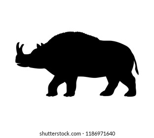 Brontotherium rhinoceros silhouette extinct mammal animal