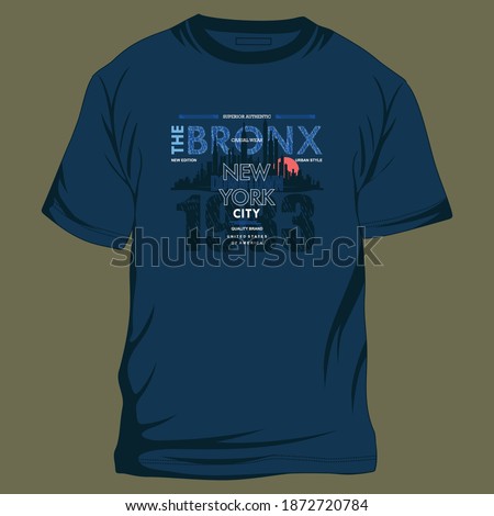 the bronx abstract denim graphic t shirt typography vector illustration good for ready print