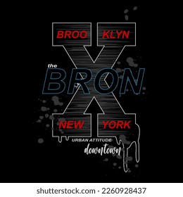 diseño de vector de texto abstracto de bronx