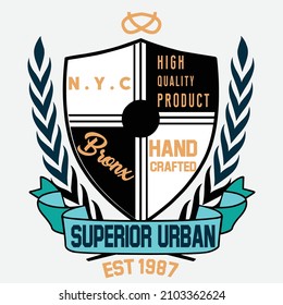 Bronx badge vector for t shirt clothing ..