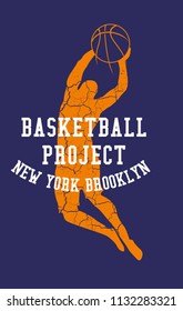Bronx Basketball graphic design vector art