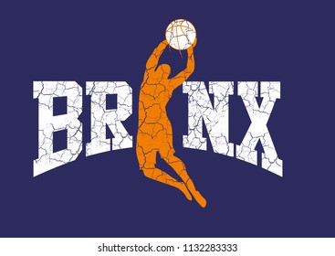 Bronx Basketball graphic design vector art