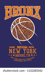 Bronx Basketball graphic design vector art