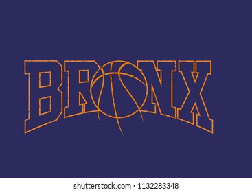 Bronx Basketball graphic design vector art
