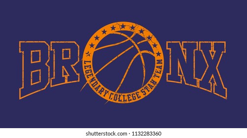 Bronx Basketball graphic design vector art