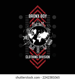 Bronx Boy Clothing Division. illustration typography perfect for t shirt design