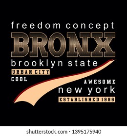 bronx brooklyn new york tee element vintage graphic t shirt print vector illustration design