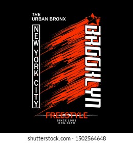 Bronx Brooklyn typography graphic design,authentic line concept for modern t shirt print,illustration art