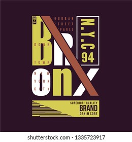 bronx city graphic typography cool design vector t shirt