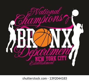 Bronx college sports graphic design vector art