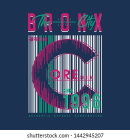 the bronx denim graphic design t shirt vector illustration