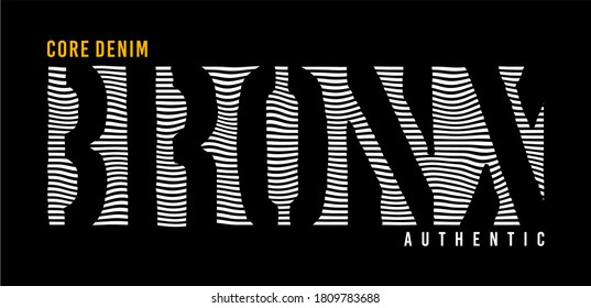 bronx design vector typography for print