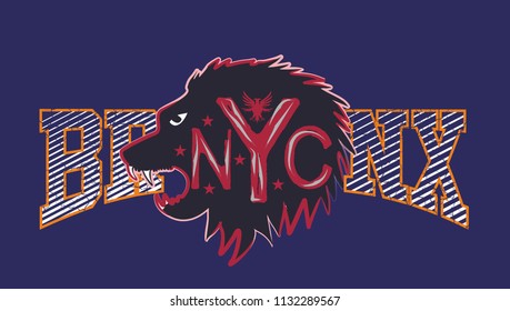 Bronx graphic design vector art
