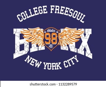 Bronx graphic design vector art