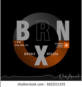 Bronx graphic design vector art

