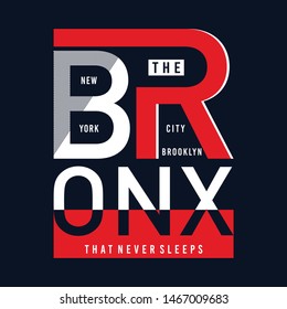 the bronx graphic typography cool design vector t shirt