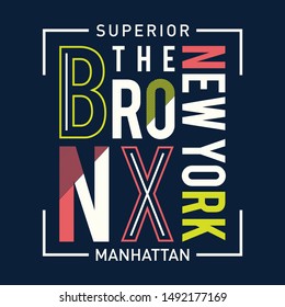 the bronx graphic typography cool design vector t shirt