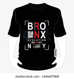 BRONX graphic typography t shirt design, vector vintage illustration artistic art