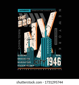 the bronx graphic typography vector illustration for apparel print product