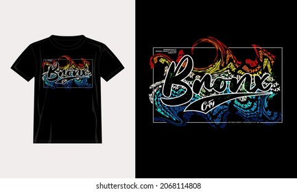 the bronx graphic vector idea good for design t shirt and other uses.