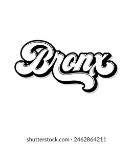 Bronx hand made script font. Vector Bronx text typography design for tshirt hoodie baseball cap jacket and other uses vector