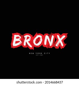 BRONX, illustration typography. perfect for t shirt design