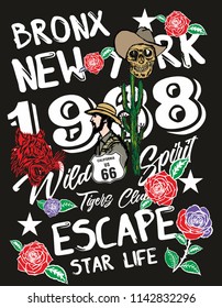 Bronx Label graphic design vector art
