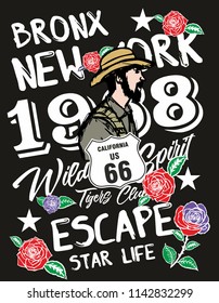 Bronx Label graphic design vector art