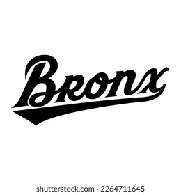 Bronx lettering design. Bronx, NYC, typography design. Vector and illustration.