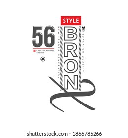 Bronx lettering, stylish typography slogan for t-shirts design, clothing, hoodies, etc. Vector print, typography, poster. Global swatches.