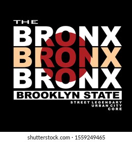 the bronx lettering tee element graphic t shirt for print vector illustration design
