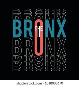 the bronx line art typography for print t-shirt, vector illustration