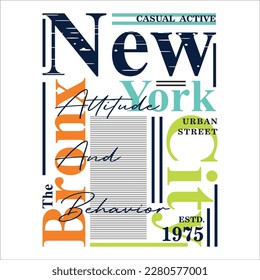 the bronx new york city abstract graphic, typography vector, t shirt design illustration, ready print, and other use